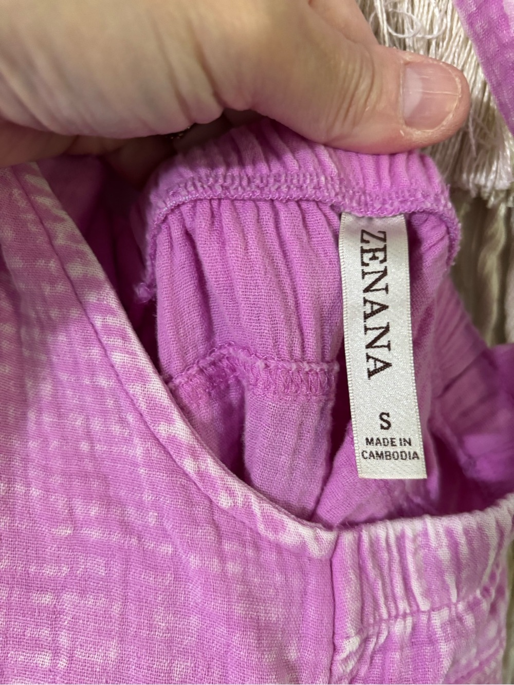 NWOT-Zenana Outfitters Mauve-Pink Gauze Romper with Front Pockets- 100% cotton - Picture 4 of 5
